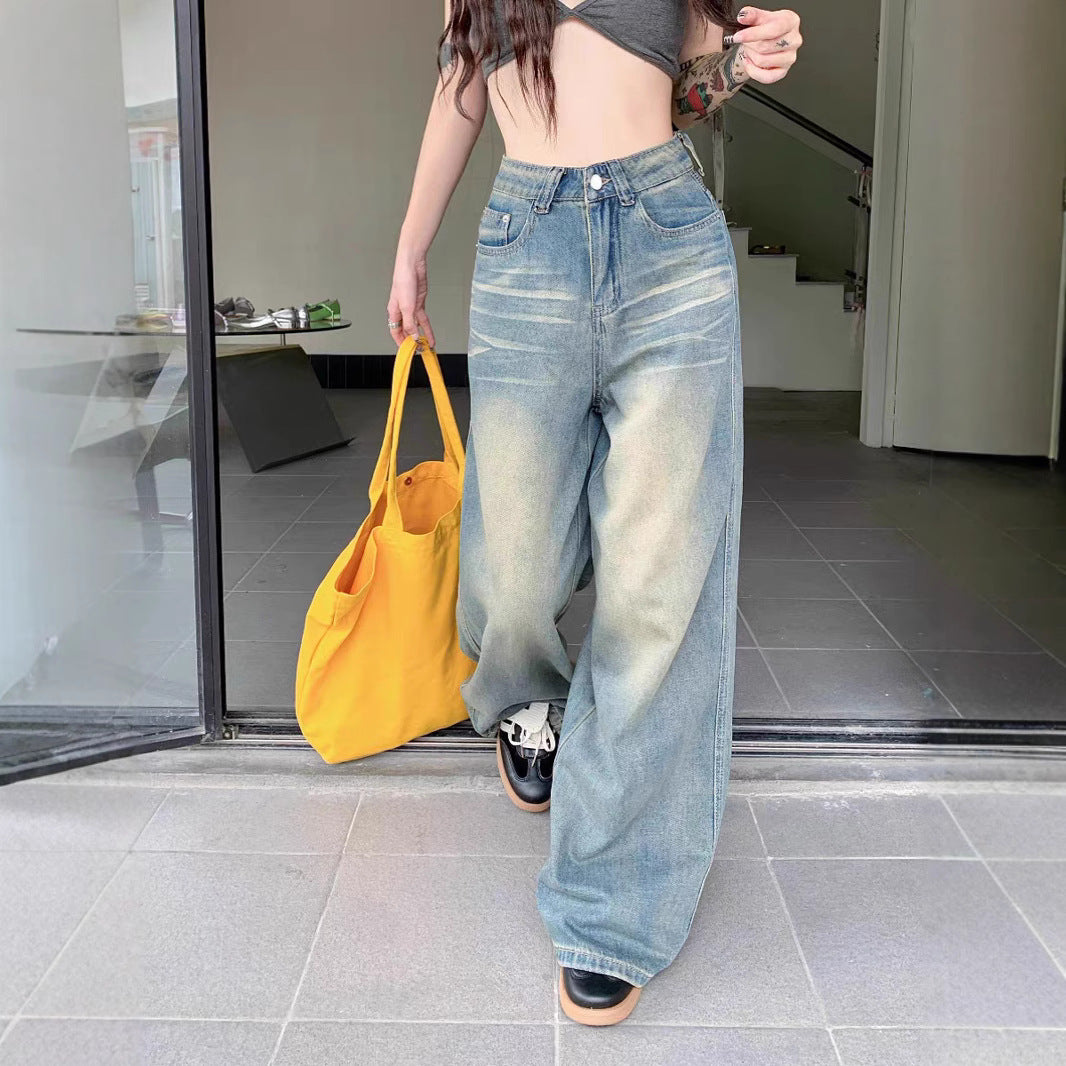 Jeans loose fit pour femmes avec effets vintage Chic & Stil
