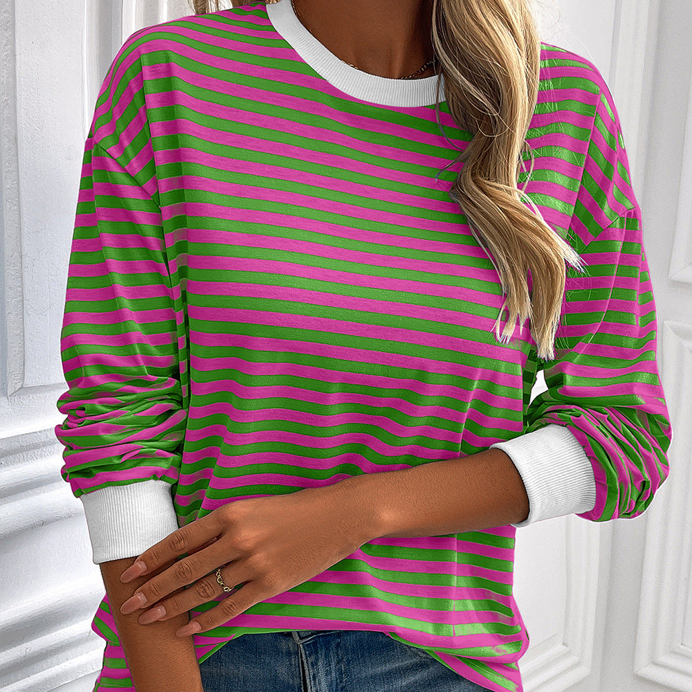 Long sleeve striped sweater for women with a relaxed fit Lune London