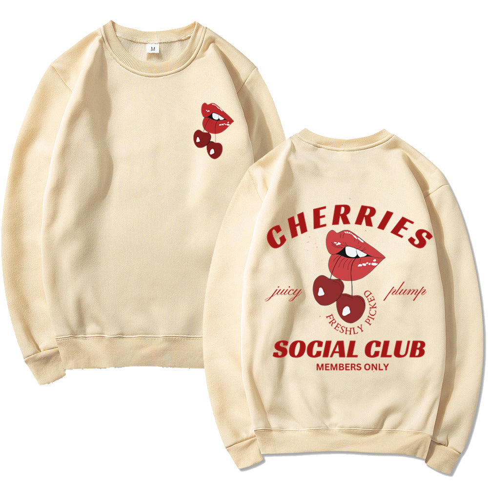 Sweat-shirt femme avec design créatif de fruits et de bouche Chic & Stil