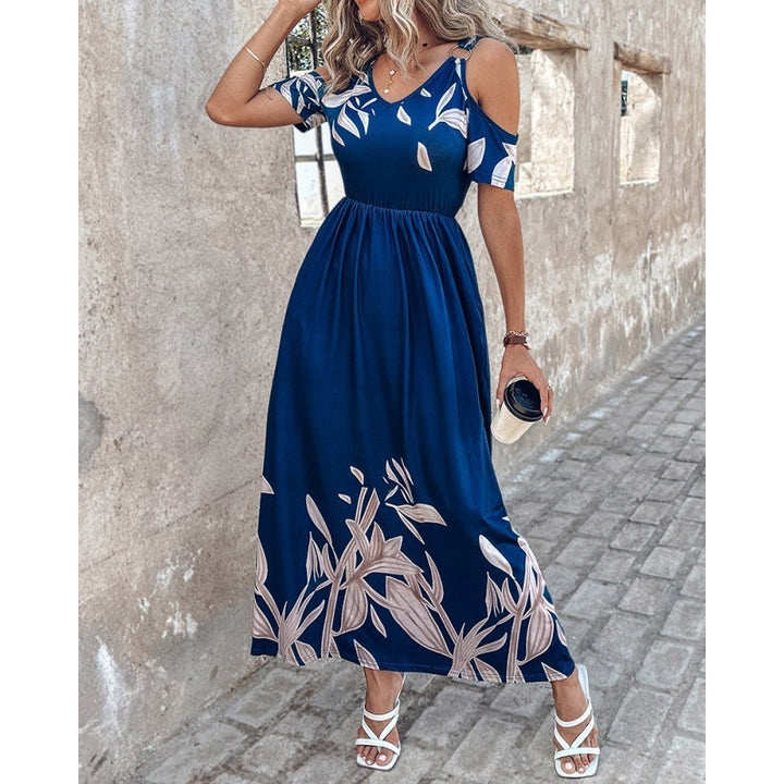 Women Maxi Dress Flowers Off-Shoulder Lune London