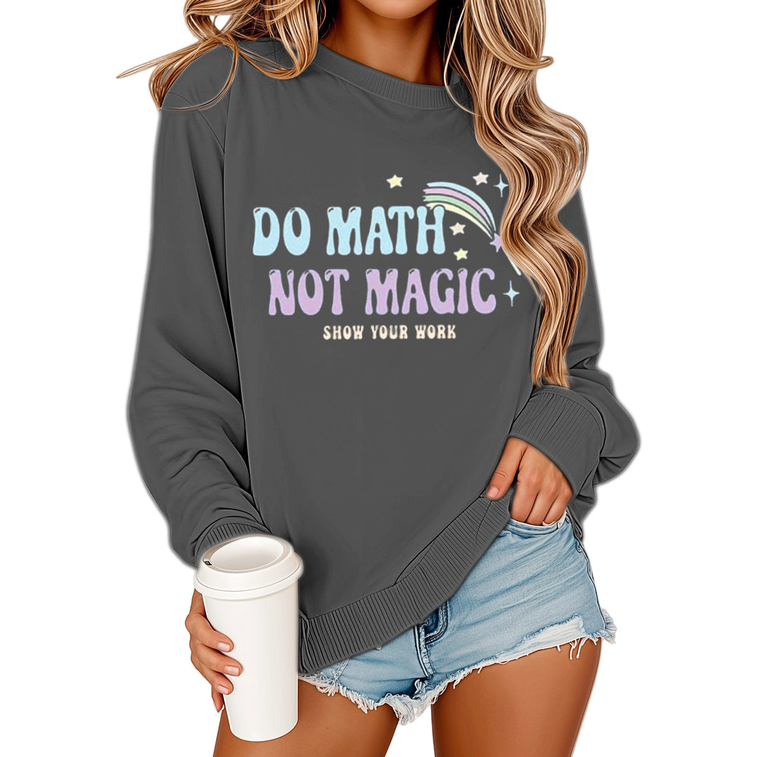 Sweatshirt femme avec impression mathématique motivante et coupe décontractée Chic & Stil