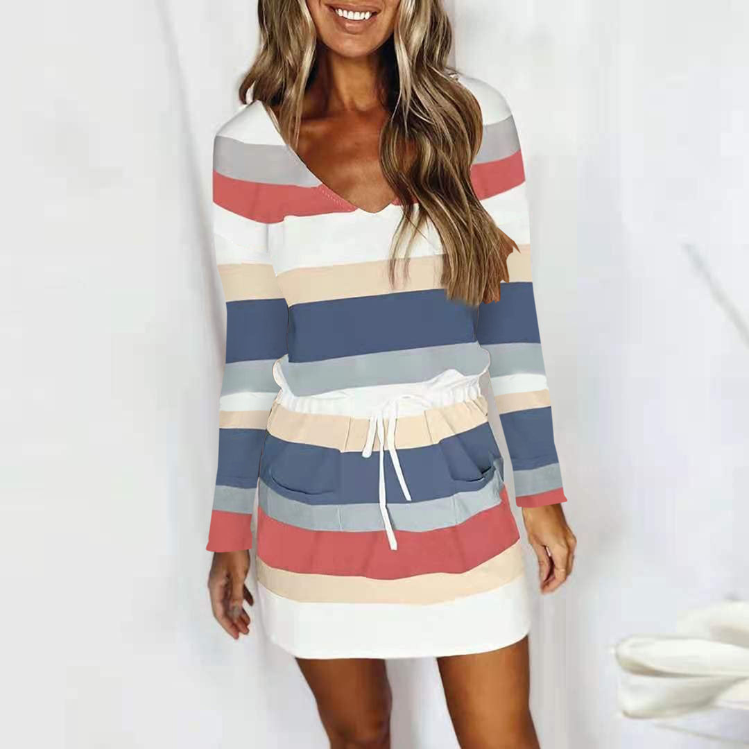 Color block shift dress for women with adjustable waist Lune London