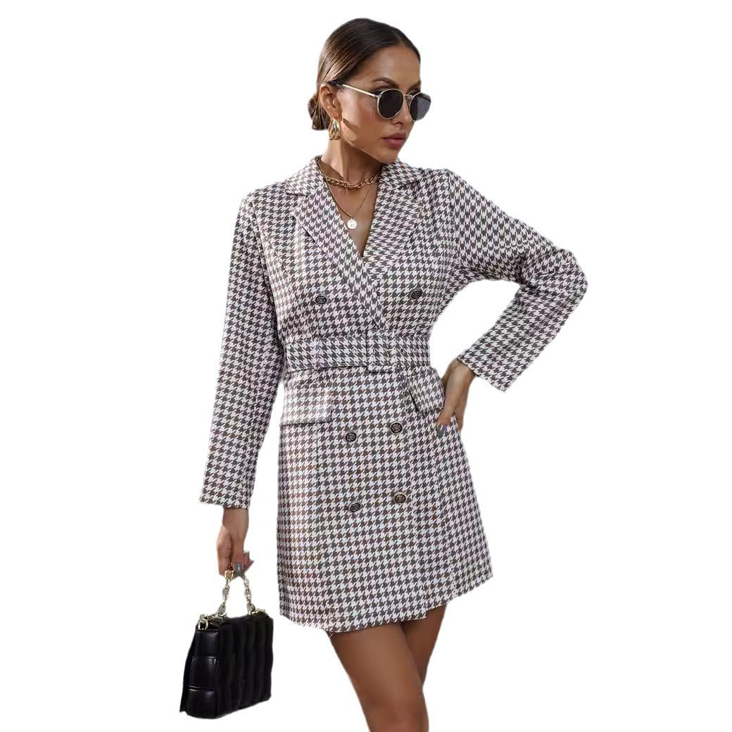 Blazer dress for women with checked pattern Lune London
