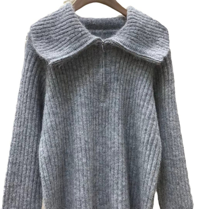 Pull en tricot pour femmes avec large encolure et coupe décontractée Chic & Stil