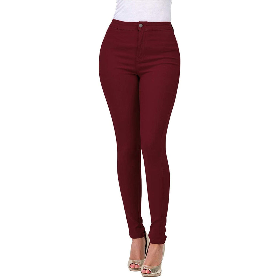 Women's High-Cut Skinny Jeans with Elastic Stretch Lune London