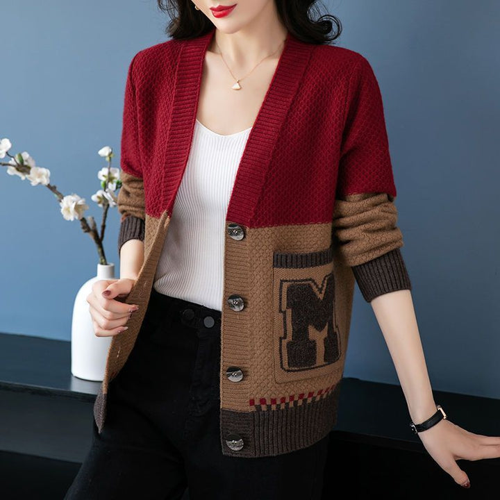 Gilet décontracté pour femmes avec des motifs en câble modernes et des poches pratiques Chic & Stil