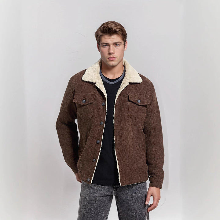 Comfortable corduroy jacket for men with warm lining Lune London