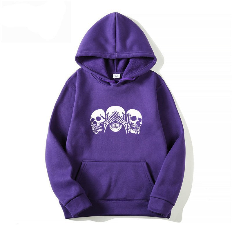 Women's hoodie with artistic skull design Chic & Stil
