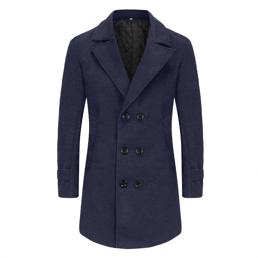 Elegant double wool coat for men Lune London