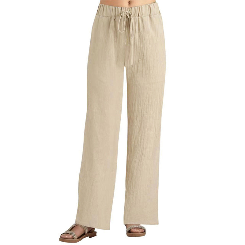 Ladies Comfortable Loose Linen Pants Chic & Stil