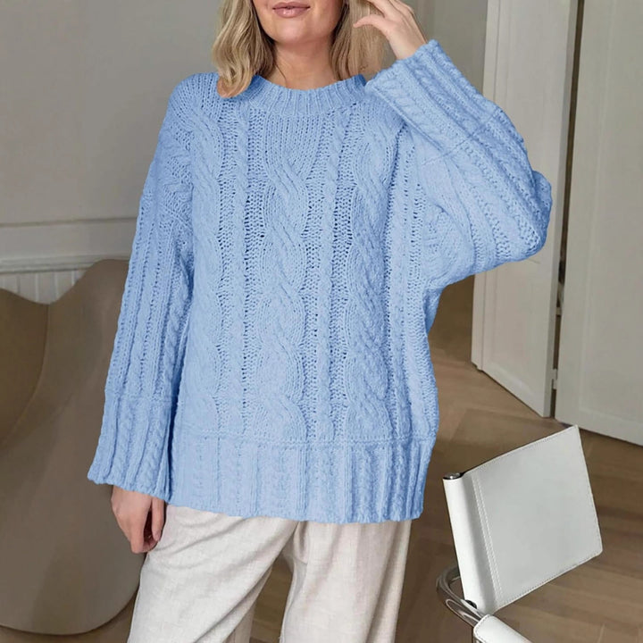 Oversized knitted sweater for women with twisted pattern Lune London