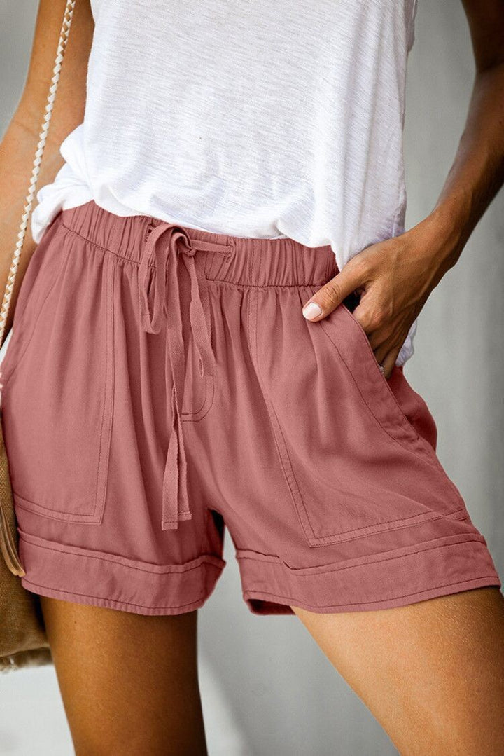 Women's Comfortable Summer Shorts with Elastic Waistband and Practical Pockets Lune London