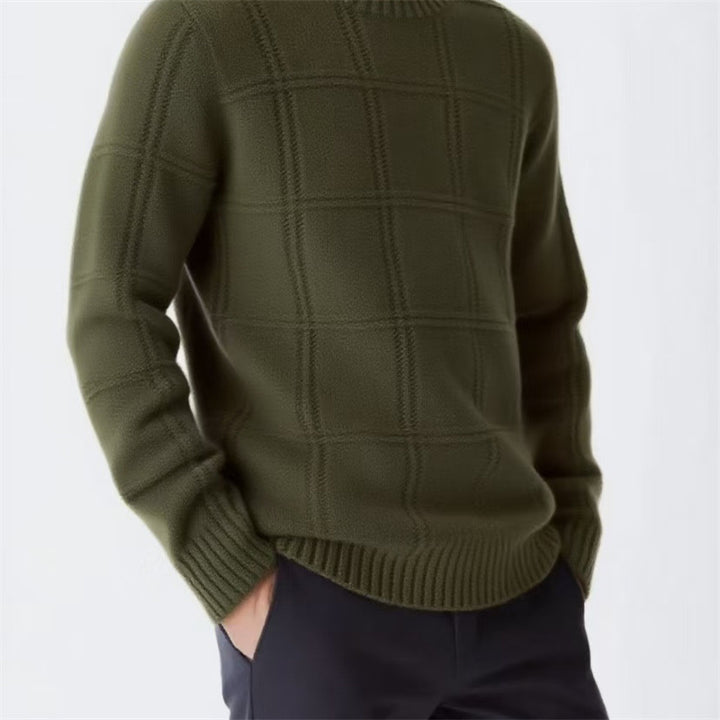 Men's knitted sweater with textured design Lune London