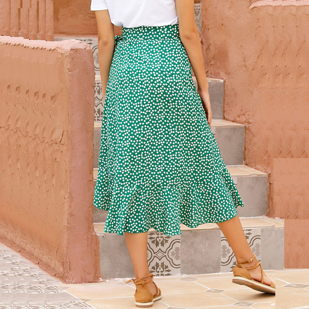 Women Midi Skirt Ruffle Lune London