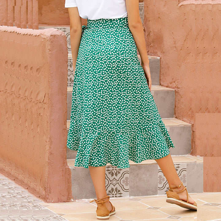 Women Midi Skirt Ruffle Lune London
