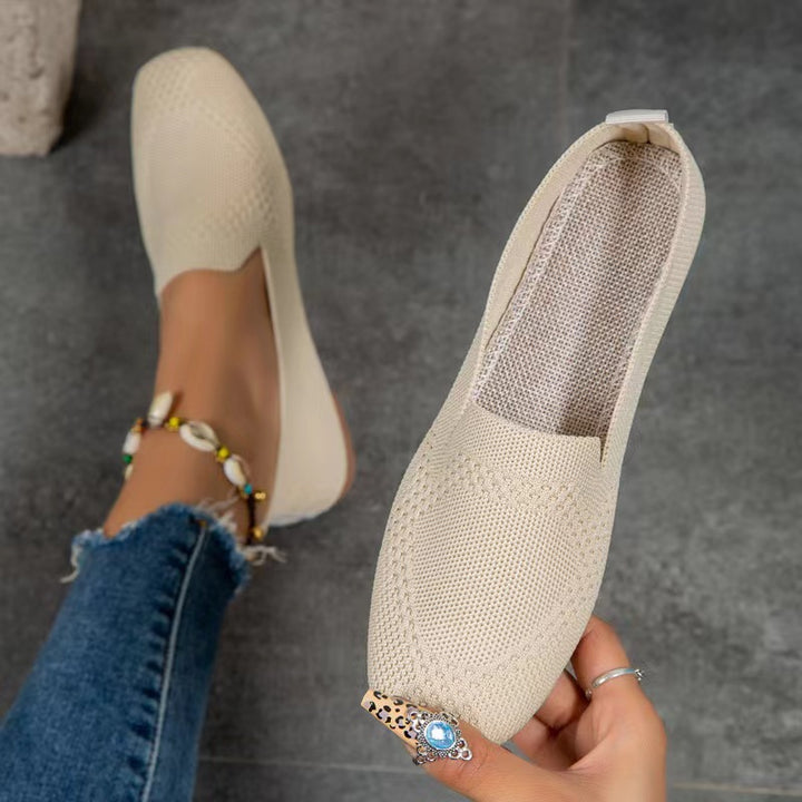 Knitted slippers for women Lune London