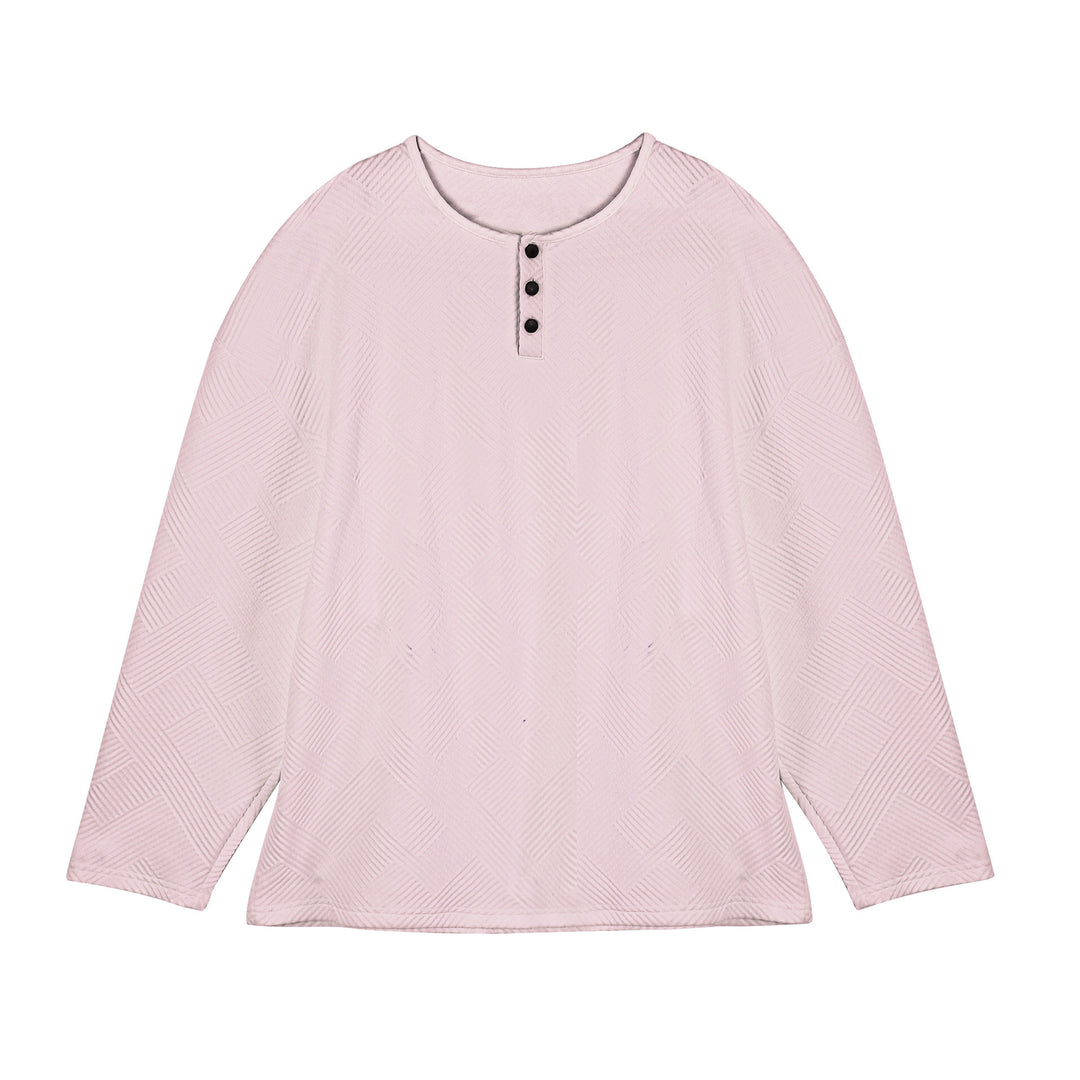 Long sleeve shirt for men with button-down collar and structured pattern Lune London