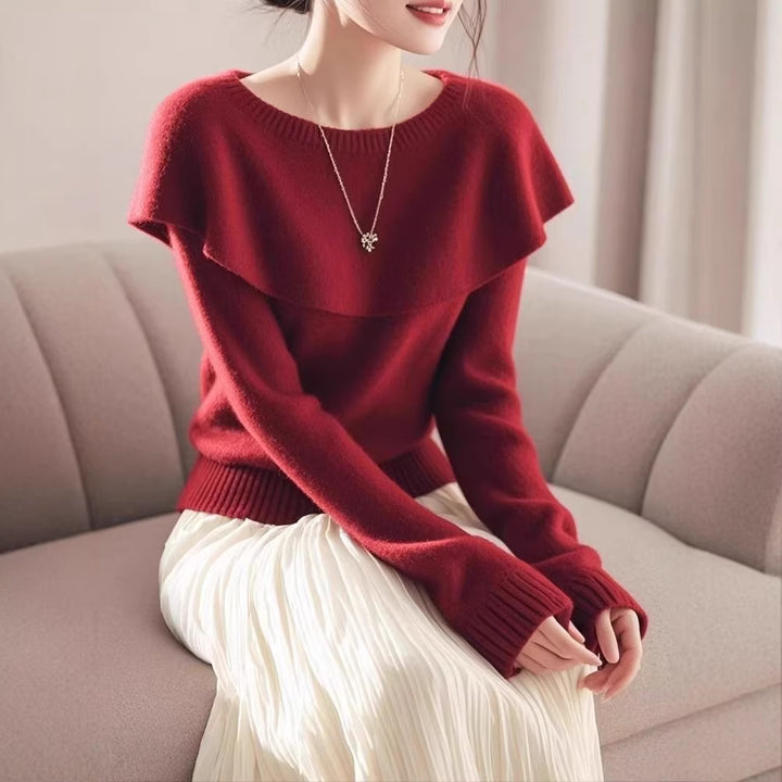 Pull femme avec col châle décontracté Chic & Stil