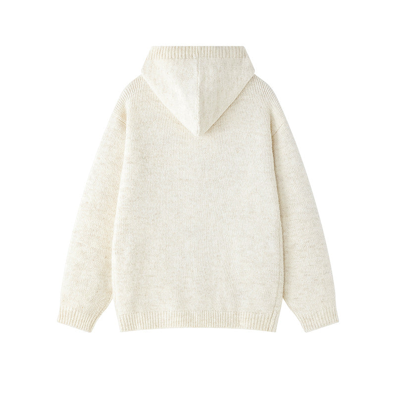 Ladies comfortable cardigan with open collar and practical pockets Lune London