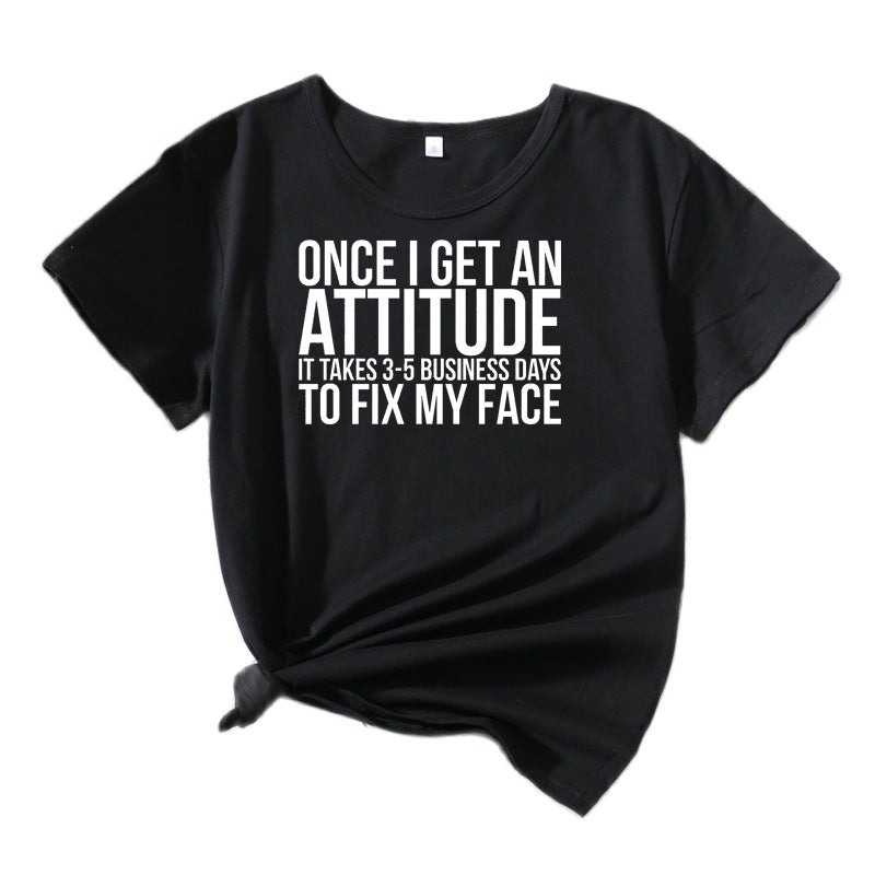 Ladies Casual Attitude Statement T-shirt Lune London