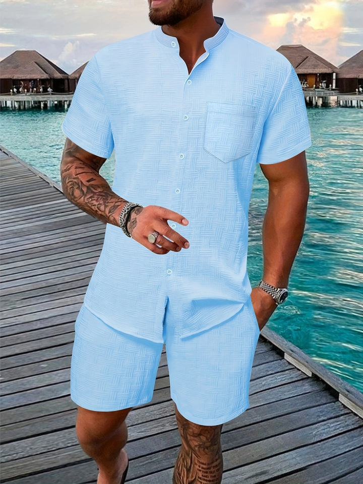 Men's Casual Short Sleeve Relaxed Fit Set Lune London