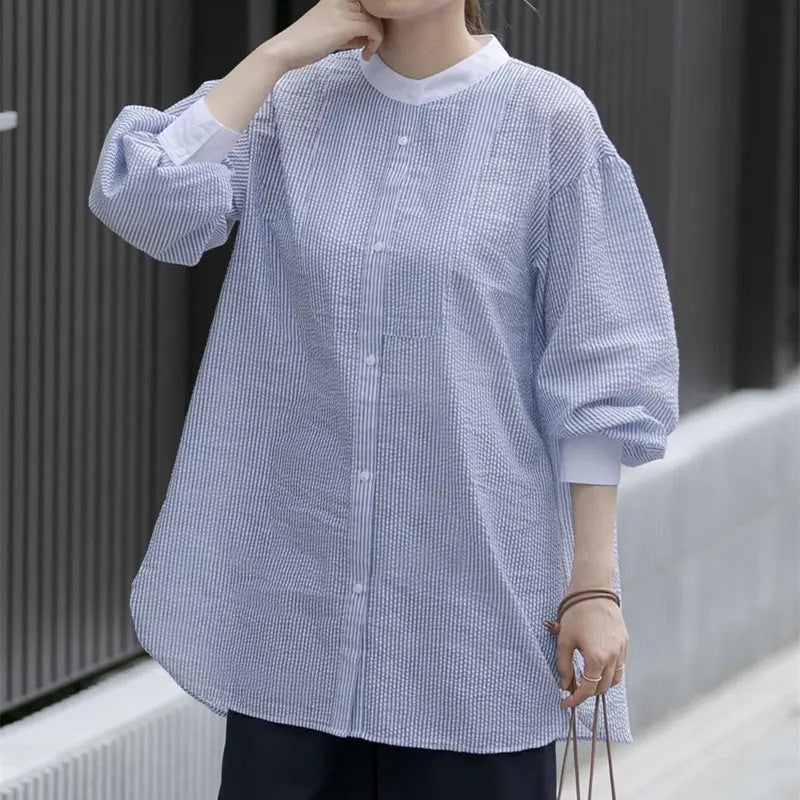 Chic and Style oversized striped shirt for women