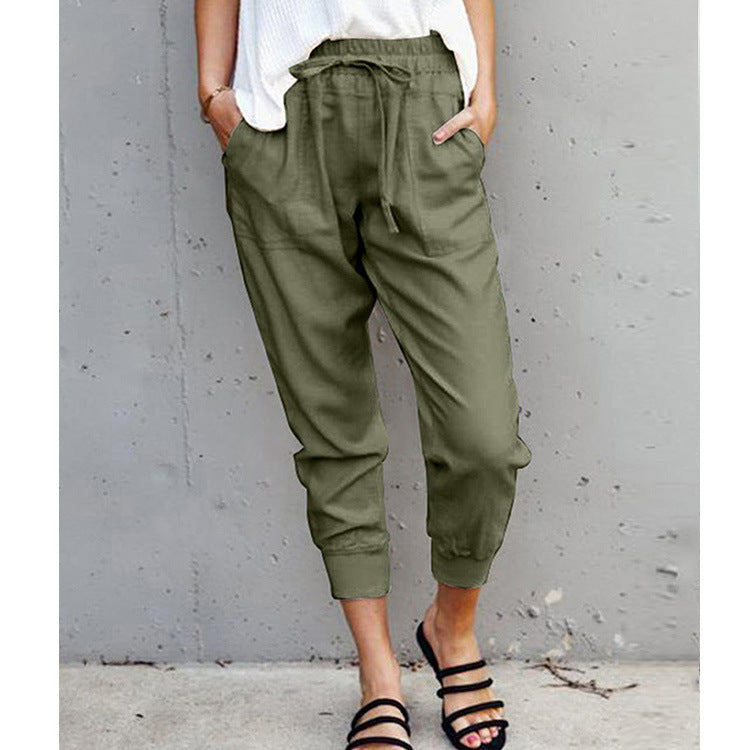 Comfortable leisure pants for women with elastic waistband Lune London