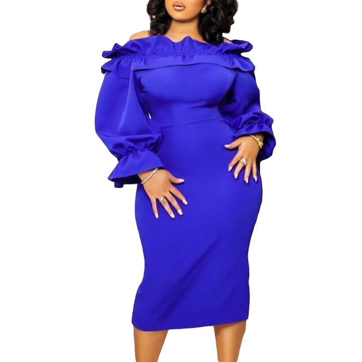 LadiesElegant maxi dress with ruffles Lune London
