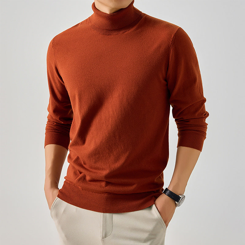 Men's Elegant Turtleneck Sweater in Fine Wool Lune London