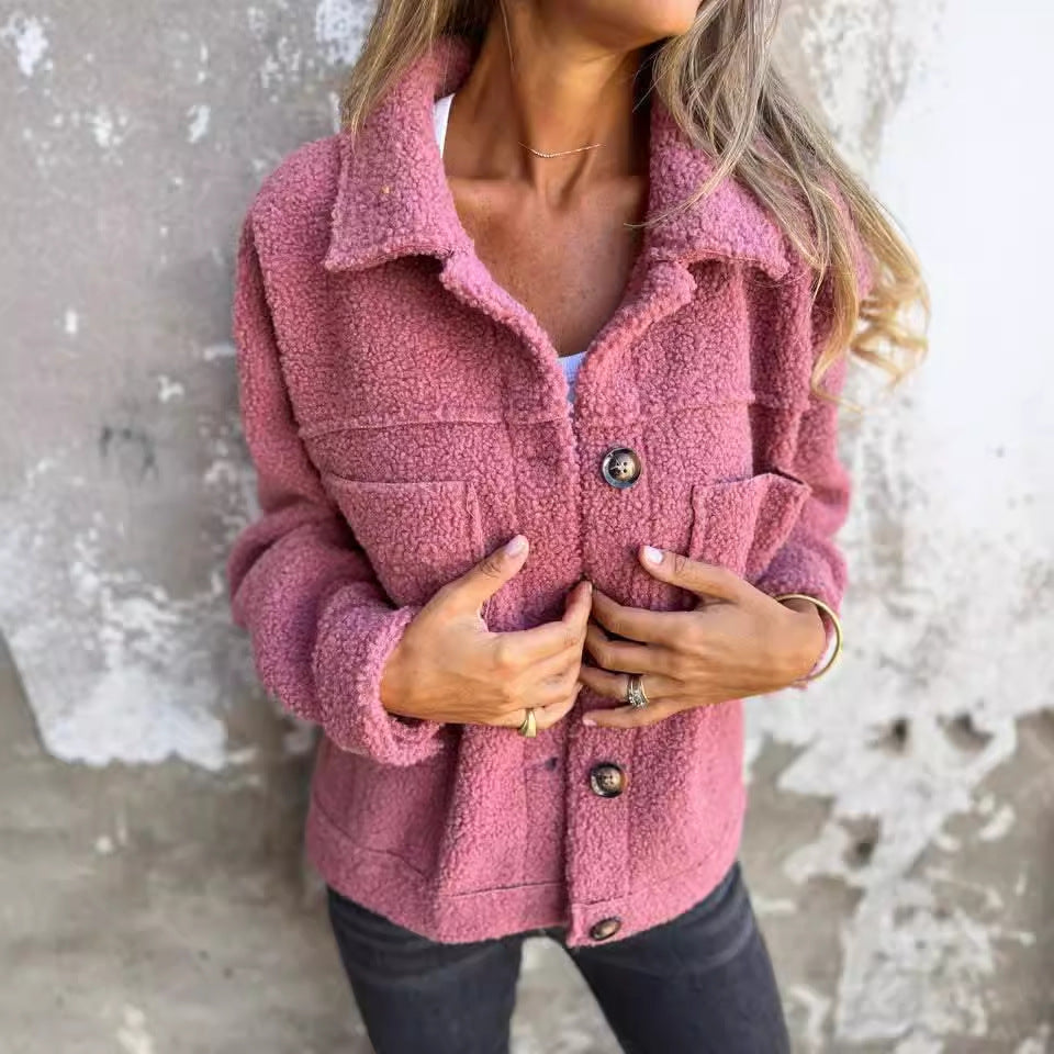 Ladies cozy and stylish fleece jacket with pockets Lune London