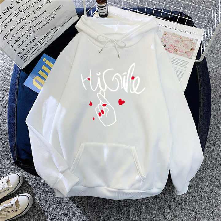 Ladies hoodie with creative graphic design Chic & Stil