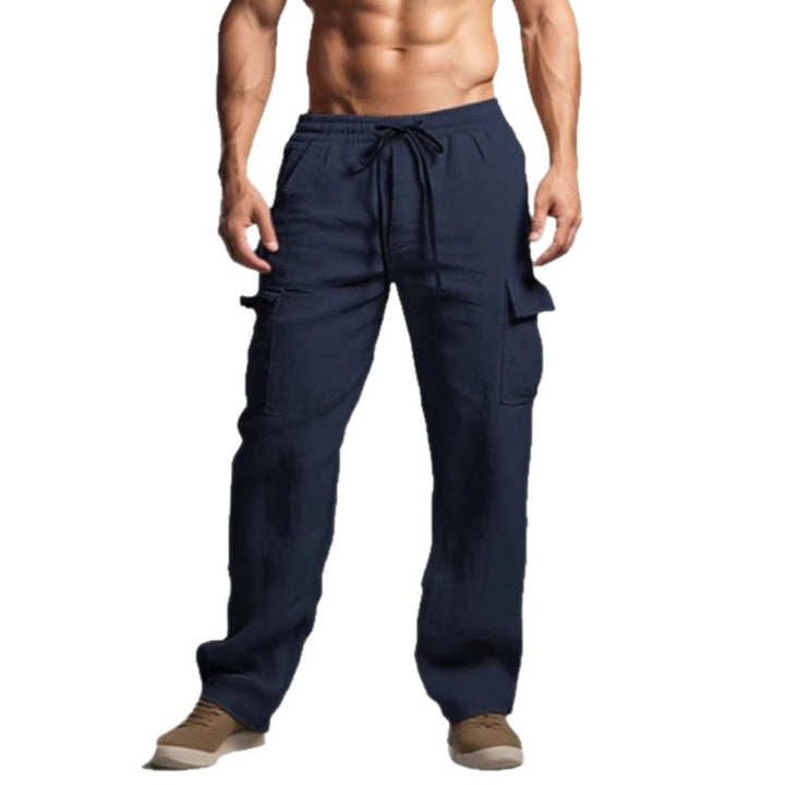 Casual cargo pants for men with elastic waistband and practical side pockets Lune London