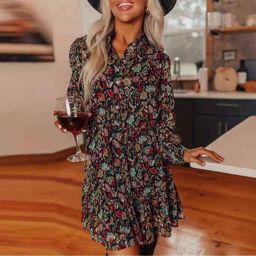 Blouse dress for women with floral design Lune London