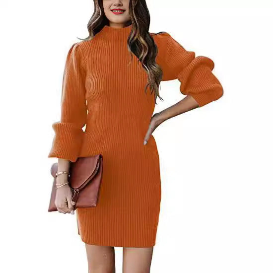Knit dress for women with a modern ribbed design Lune London