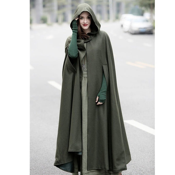 Ladies elegant hooded cape Lune London
