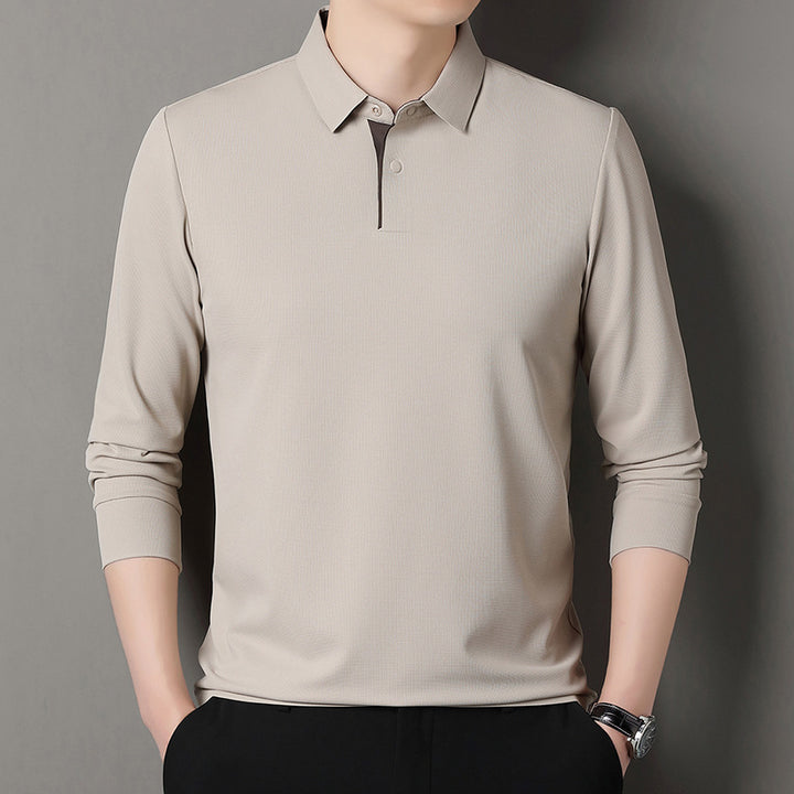 Men's 3/4 Sleeve Polo in Breathable Functional Fabric Lune London