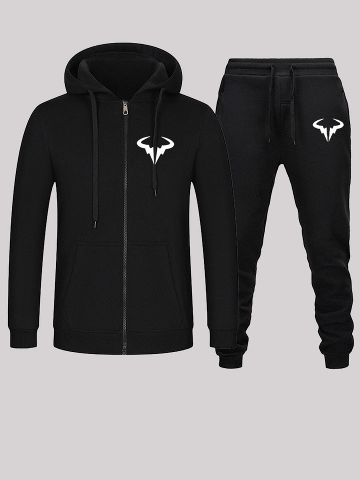 Men's Sporty Hooded Sweatshirt with Matching Jogging Set Lune London