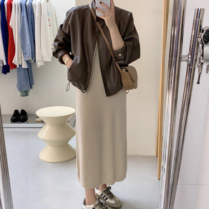 Women's Fashion Bomber Jacket made of high-quality Faux Leather Chic & Stil