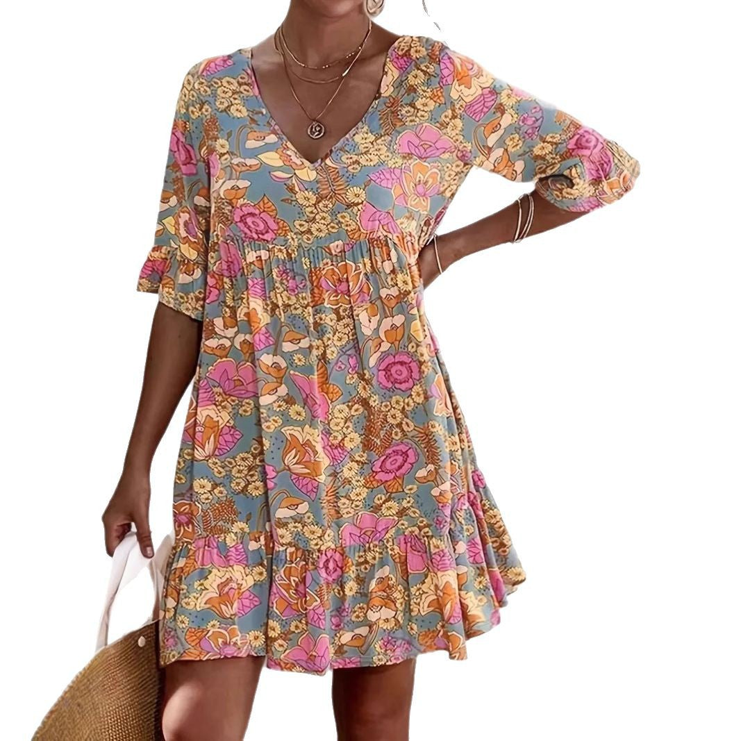 Lune London A-line Floral Pattern Women's Dress