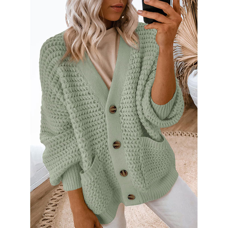 Cardigan femme avec texture épaisse et détails de boutons Chic & Stil