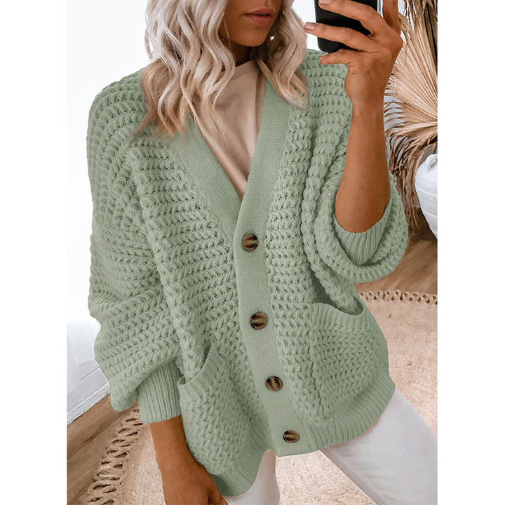 Cardigan femme avec texture épaisse et détails de boutons Chic & Stil