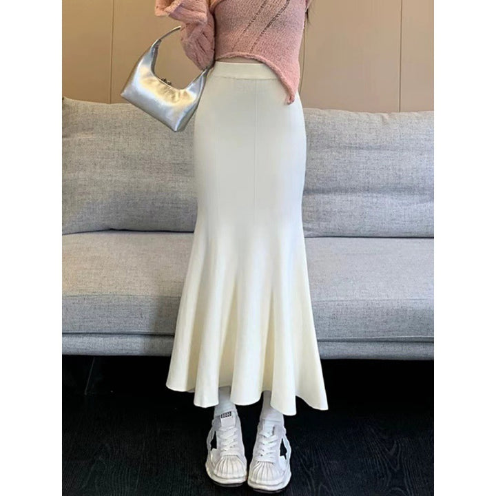 Jupe midi élégante pour femme avec ourlet flottant et taille haute Chic & Stil