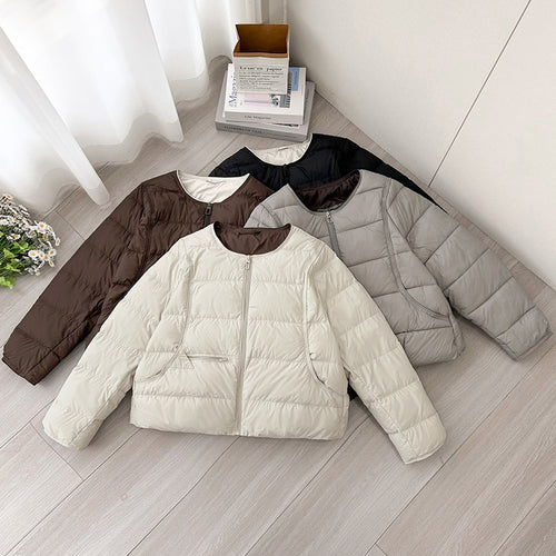 Women Comfortable Quilted Leisure Jacket with High Collar and Side Pockets Lune London
