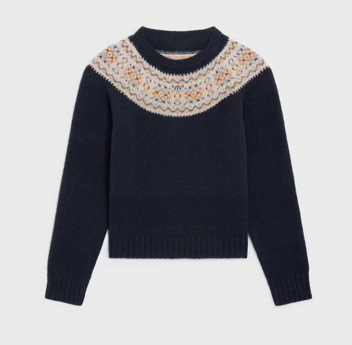 Pull en tricot pour femmes avec motif norvégien créatif Chic & Stil