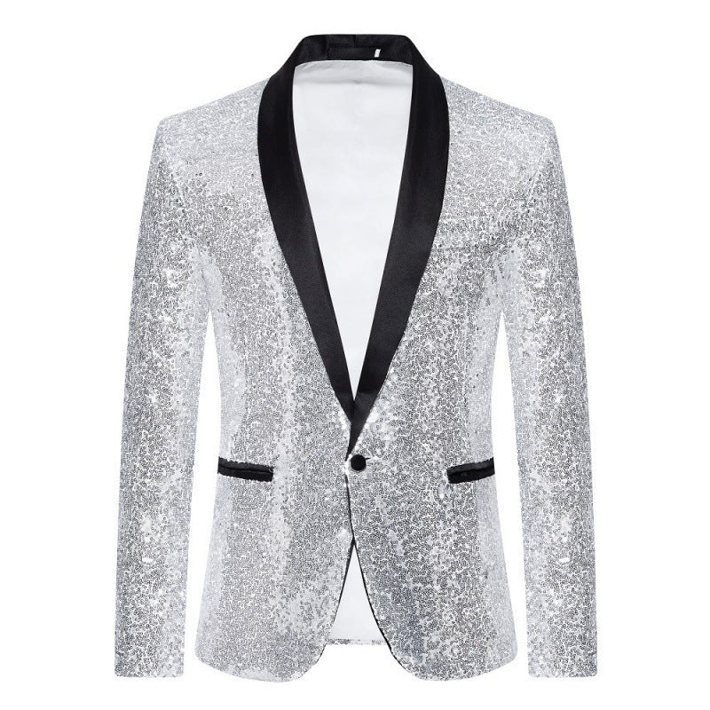 Men's Glamorous Sequin Blazer with Modern Cut Lune London