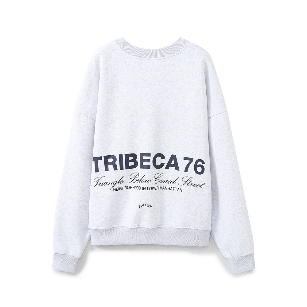 Women's sweatshirt with trendy New York Lune London print