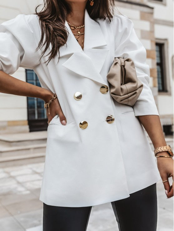 Lune London double-breasted structured blazer for women