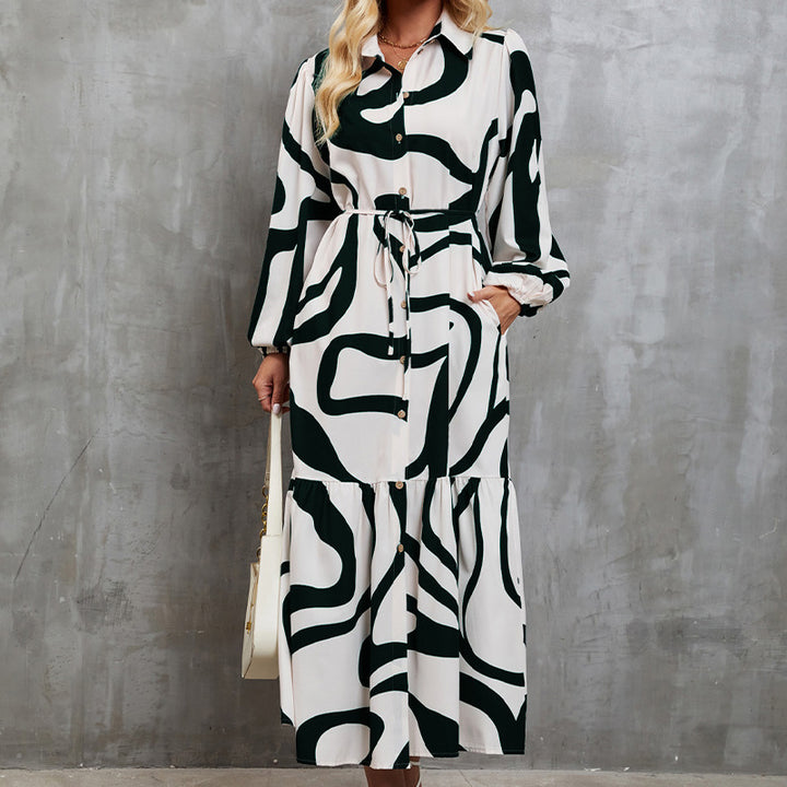 Shirt dress for women with graphic pattern Lune London