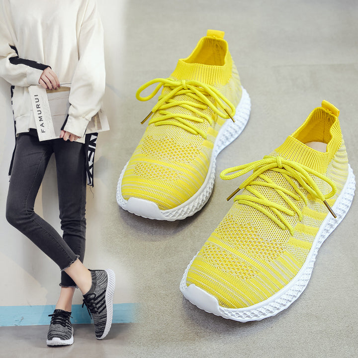 Women's breathable slip-on sneakers with elastic upper Lune London