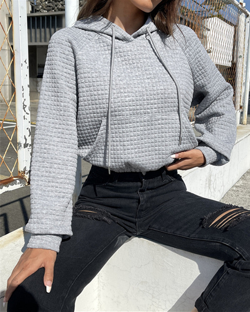 Short textured hoodie for women Lune London